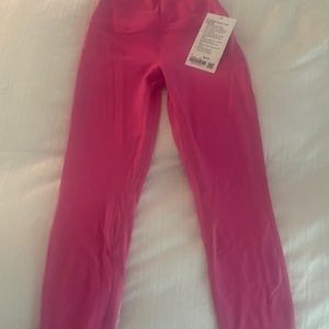 LULULEMON ALIGN  SIZE 4 SONIC PINK CROP 23"